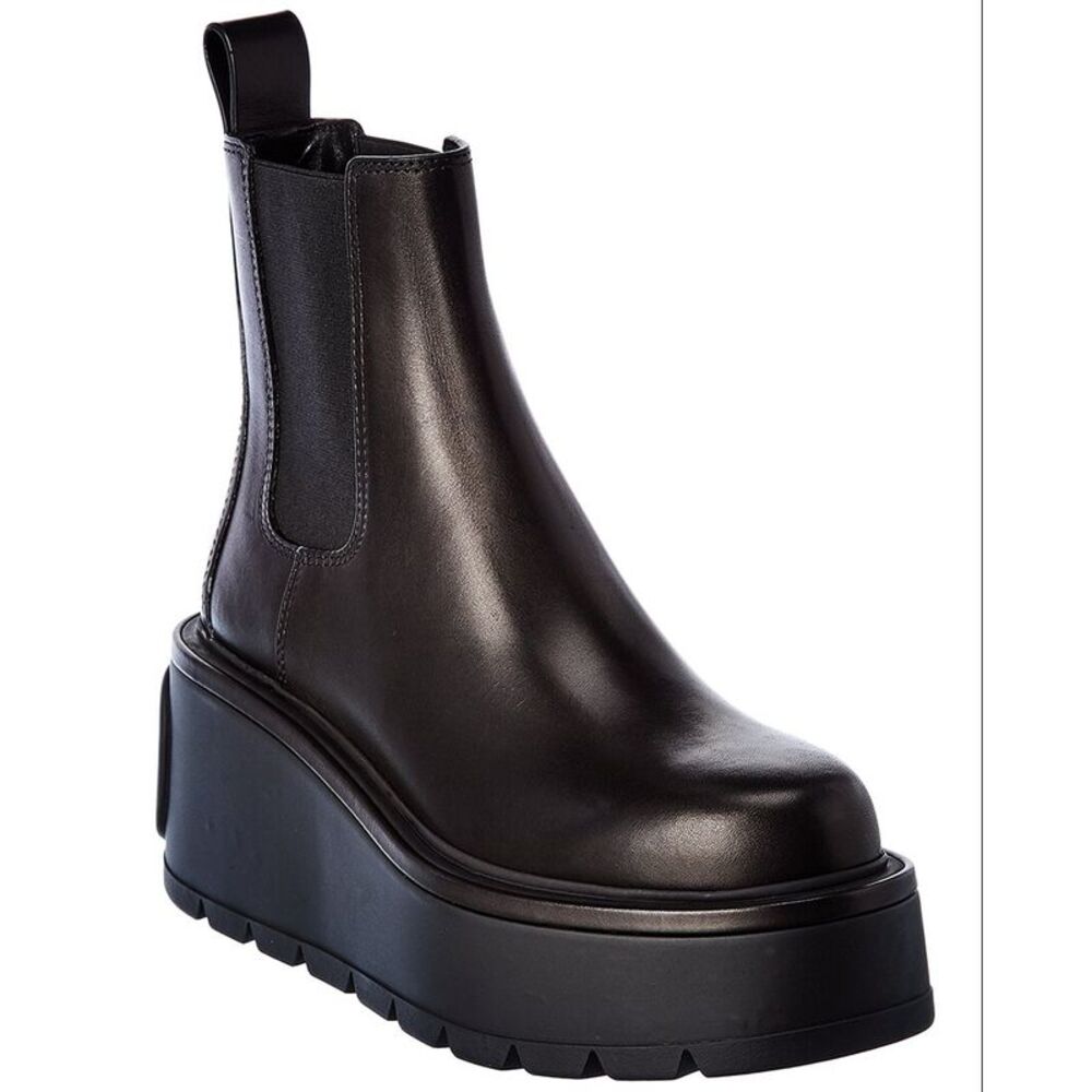 Valentino Uniqueform 85 Leather Boot, Black